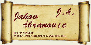 Jakov Abramović vizit kartica